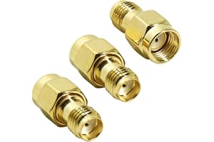 Greluma 3 Pièces Adaptateur de Connecteur RF SMA Femelle vers RP-SMA Mâle