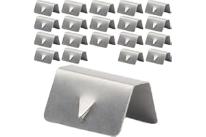 Xiciki 20 Pcs Wind Deflector Clips For Heko Clips, Stainless Steel Car Wind Rain Deflector Fitting Clips Windshield Mounting Clips for HEKO G3 SNED Silver