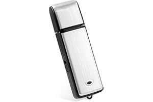 Helterfolg 8GB Dictaphone, Voice Activated Tape Recorder with Noise Reduction, USB Rechargeable Metal Case Digital Recorder for Lectures Meetings (Light Green with Black Border)