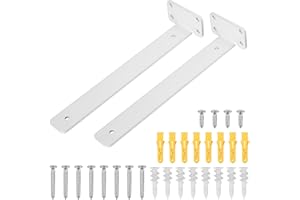 SYBDXJ Soporte para estante, 2 piezas Soporte para estante flotante, soporte para estante invisible, soporte para estante, soporte para estante, soporte para estante de pared - blanco/30 cm