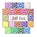 Produktbild Farben Stempelkissen Set, KAIHONG 20 Farben Tinte Pads Stempel Stamp Pad Fingerdruck fuer Papier Handwerk Stoff, Fingerabdruck ,Scrapbook, Malerei ,Mehrfarbige