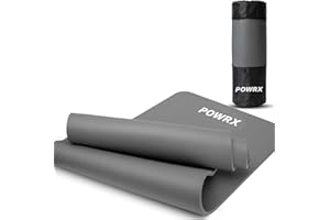 POWRX Exercise mat | Yoga mat Premium incl. carrying strap + bag + exercise poster FREE | Skin-friendly fitness mat phthalate-free