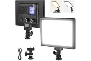 NEEWER 9" LED Videoleuchte Panel, dimmbare, sanfte Beleuchtung für DSLR Kamera, 4000mAh Akku, USB Typ C Anschlüsse, 3200K ~ 5600K CRI95+ 600Lux für Fotografie Videoaufzeichnung Live Streaming NL-116AI