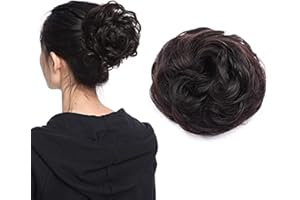 Silk-co Gumka do włosów, treska, prawdziwe włosy, dla kobiet, wysoko upięte fryzury, 23 g, falowane, 100% naturalne włosy, 1B# naturalna czerń