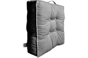 L S U Armchair Booster Cushion Large 4 inch Thick Seat Pad Luxury Soft Touch Hand Tufted Cushion For The Elderly, Post-Operative and Pregnancy (Grey)