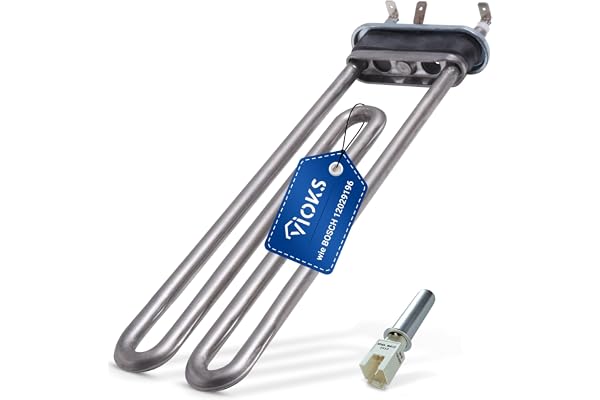 VIOKS Värmeelement 230 V ersättning för Bosch 12042284 & 12029196 med NTC temperaturgivarersättning för Bosch 00175369 för tvättmaskin Bosch Siemens Maxx 6 Maxx 7 iQ100 iQ300 iQ500 iQ700 iQ800