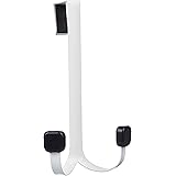 Amazon Basics Over-the-Door Double Hooks, White