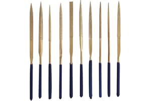 SEMME Diamantfeile,Titanbeschichtetes Diamant-Nadelfeilen-Set, 10 Stück, Titanlegierung, Diamantfeilen, Reparaturwerkzeug, Metall, Glas, Keramik, Schmuck, Schnitzen