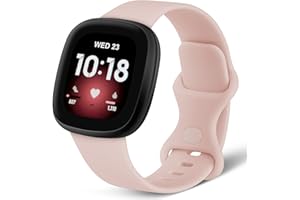 AXFEE Bracelet Compatible avec Fitbit Versa 3/ Versa 4/ Sense/Sense 2, Fitbit Versa 2/ Versa/Versa Lite/Versa SE, Bracelet de Remplacement Réglable, Bandes Sport Souple pour Femme Homme, Petit Grand