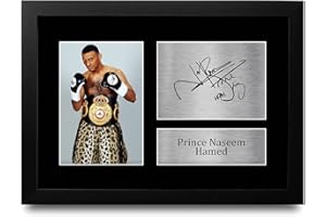 HWC Trading FR Prince Naseem Hamed Naz Gifts Printed Signed Autograph Picture for Boxing Memorabilia Fans - A4 Framed