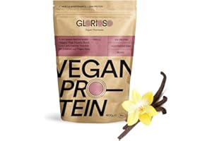 GLORIOSO SUPER NUTRIENTS GLORIOSO 400g Proteína Vegana Sabor Vainilla Sin Lactosa ni Azúcar con DigeZyme® - Proteína Isolate para Deportistas 21g por Servicio - Vegan Protein con Mezcla de Guisante, Arroz, Calabaza y Girasol
