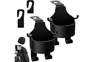 AOMANTIC SARL Gancho Multifuncional para Respaldo de Asiento de Coche, 2 Pcs Ganchos para Reposacabezas de Coche, Soportes para Ganchos de Coche 2 En 1, Ganchos para Asiento de Coche para Colgar