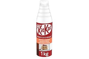 NESTLÉ KITKAT PROFESSIONALE Salsa cremosa al Cacao con pezzetti di Wafer, Bottiglia 1 Kg