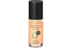 Max Factor Facefinity 3-in-1 All Day Flawless Liquid Foundation, SPF 20 - 44 Warm Ivory, 30 ml