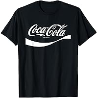 Coca Cola Retro Logo White Text T-Shirt : Amazon.co.uk: Fashion