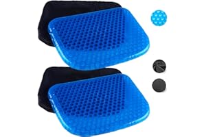 HYDROGELIX® 2 Cojínes de Gel de Silicona: Comodidad Ergonómica para Aliviar el Dolor y Mejorar la Postura - ¡Versátil, Duradero y Transpirable! Cojín de Gel ergonomico