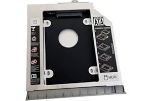 NIGUDEYANG adattatore caddy HDD SSD secondo disco fisso per HP EliteBook 8560w 8570w 8760w 8770w 8560p 8570p 8460p 8460w 8470p 8470w con lunetta faceplate e supporto in metallo