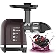 Vegetable Juicer for Celery Wheatgrass Spinach Ginger, Fruit Juicer Machines Slow Masticating Cold Press Juice Extractor Pulp Separated, Quiet Motor, Dishwasher Safe, Easy To Clean, BPA Free