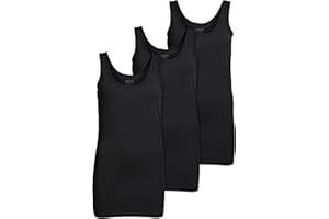 ONLY 3er Pack Damen Oberteile Basic Tank Tops weiß, schwarz, grau, blau, Creme Frauen Shirt lang Sommer Shirts Top 15201465