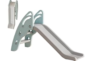 Gupamiga Scivolo da Giardino per Bambini con Maniglie, Pendenza Scivolo Extra Lunga e Scale Antiscivolo, Elevata Resistenza, Facile Montaggio e Pieghevole (blu)