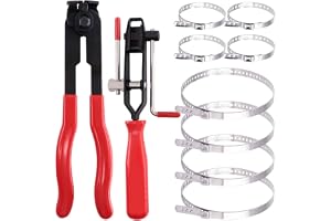 Swpeet 10 st CV gemensamma 24pcs CV Boot Clamp Assortment Kit, 12 par Universa litet och stort rostfritt stål Universal juste