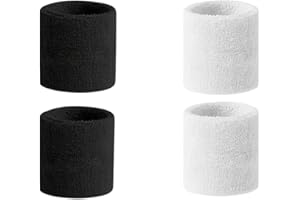 LXTNESS 4PCS Sweat Bands Wristbands Elastic grey and dark blue Arm Sweatbands Cotton Gym Sports Sweatband Bracelet Fitness Sweatbands for Men Women for Tennis Running Basketball (8 * 8cm）