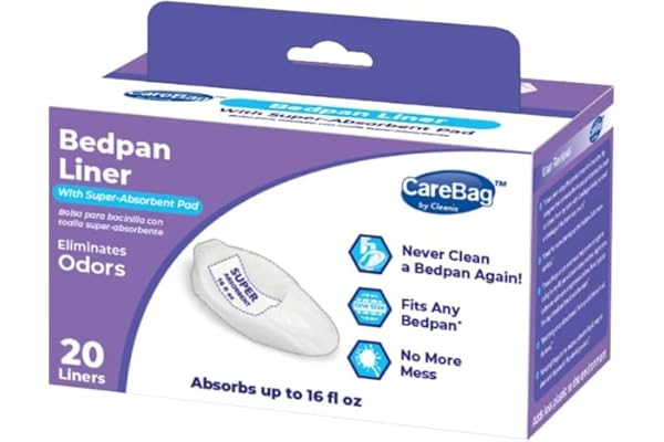 Carebag Protège bassin de lit avec tampon super-absorbant (paquet de 20 sacs)
