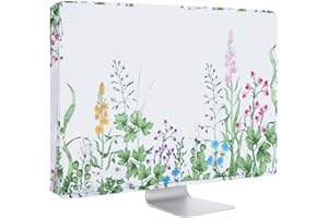 ‎MOSISO MOSISO Monitor Bildschirm Hülle 26,27,28,29 Zoll Anti-Statik Staubdicht LCD/LED/HD Panel Hülle Üppiges Unkraut Computer Bildschirmschutz Kompatibel mit iMac 27 Zoll,26-29 Zoll PC,Desktop und TV,Weiß