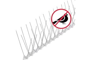 RIIJK 3 Meter Taubenabwehr Balkon Spikes vormontiert, Rostfreie Taubenschreck Vogelspikes, Vogelabwehr Spikes und Vogelschutz, Tierschutzkonformer Taubenschutz