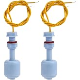 2 Pieces Liquid Level Sensor Float Switch, Water Level Controller for Hydroponics, Gardening, Aquarium and Pool, Tank, 10 W,