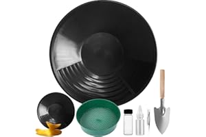 Ecoret-Pro Basin for Gold Search, Sieve for Gold, Channel for Gold, Gold Pan Kit, Gold Sieve Filing Tray Sieve Accessory for Sand Gold Mines Manual Wash Gold Panning