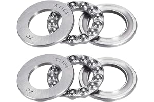 sourcing map 2 st 51104 axialkullager 20 mm x 35 mm x 10 mm krom stål engångs rullriktning