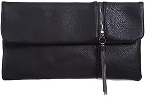 LeahWard Large Flap Envelope Clutch Bag, Women's Faux Leather Party Wedding Bag With Wrist Strap