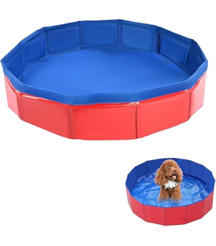 Piscina Per Cani Pieghevole 120x30 Cm - In PVC Antiscivolo, Per Taglie Piccole, Medie E Grandi - Foto 11