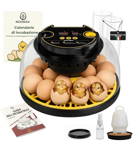 Okköbi Incubatrice Per Uova Automatica 12 Uova – Rotazione Automatica, Controllo Umidità, Mire-uovo Integrato, Bottiglie D'Acqua, Ventilazione, Visione A 360 - 3