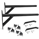 M.Pascual - Clothesline with square 550 x 20 mm + 6 stainless steel pulleys 40 mm | Black | Indoor and Outdoor