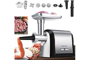SOKANY SK-088 Macchina elettrica a carne elettrica a carne 3200 W, filler di salsiccia da cucina 3 in 1 con 3 fette di foro in acciaio inossidabile, attacco di salsiccia, ripieno, attacco di kebbe