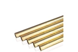 SKYPRO Varillas redondas de latón de 4 mm x 100 mm, varillas redondas de latón macizo de latón sólido sólido de latón, barra redonda de torno de barra de stock para herramientas de manualidades de bricolaje