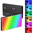 ULANZI PL-01 RGB Video Light, Portable RGB Camera Light with 4000mAh Battery, 360° Color 20 Light Effects, CRI≥95 2500-9000K LED Panel DSLR Photography Lighting for YouTube, Video Conference, Vlogging