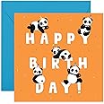 Central 23 Son Birthday Card - Cute Animal Cards for Boys and Girls - Happy Birthday Letter Panda - Orange - Comes With Fun Stickers Recyclable