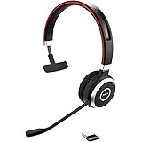 Jabra Evolve 65 Wireless Mono On-Ear Headset – Microsoft Certified Headphones With Long-Lasting Battery – USB Bluetooth Adapt