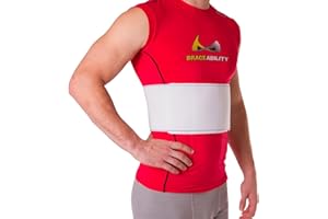 BraceAbility Ceinture de reliure à côtes | Enveloppe de protection de cage thoracique pour hommes pour le soutien des côtes douloureuses ou meurtries, (homme - convient à la poitrine 34-60)