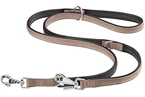 Ferplast Daytona GA Guinzaglio per Cani da Addestramento Extraresistente - 3 Lunghezze Regolabile - Morbida Impugnatura Imbottita - Antiabrasione - Design Italiano - 200 x 2 cm, Marrone