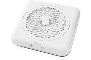 MelodySusie Nail Dust Collector,SproF Professional 4500 RPM Nail Vacuum Fan Vent Dust Collector with 3 Suction,Touch Control,Powerful Suction Nail Tech Tools Manicure Accessories for Nail Salon