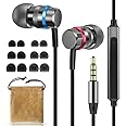 HIFI WALKER A1, In Ear Headphone Cable with Microphone and Volume Control HiFi Stereo Noise Isolation Comfortable Rich Bass Earphones with 3.5mm Plug for iPhone iPad MP3 Players