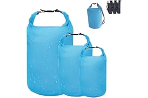 SHINEVER 3 Pack Dry Bags Lightweight Dry Bags with 3 Shoulder Straps for Kayaking, Rafting, Boating, Travel, Hiking (Blue, 5L+10L+20L), Navy Blue, Dry Bag, Navy Blue, Dry Bag, Navy Blue, Dry Bag