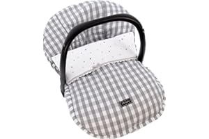 Funda + Saco Universal para Silla de coche GRUPO 0 Rosy Fuentes - Saco para Silla de Bebé Grupo 0 - Equipado para ser Ajustado perfectamente -Gris