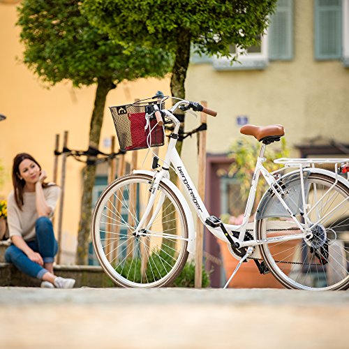 Bergsteiger Paris 28 Zoll Damenfahrrad, QuickFix-Korb, 6 Gang Shimano + Licht, Retro-Design - 4