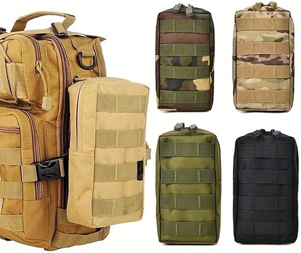Bolsa táctica Molle para exteriores, impermeable, de nailon, multiusos, pequeña, para caza, camping, equipo al aire libre - 1