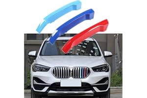 JKGROUP Clip -In Grill Inserti Griglia Copertura Strisce Compatibile con X1 F48 LCI 2020 7 Griglie Travi Bar M Power Sport Tech Performance Styling Tuning